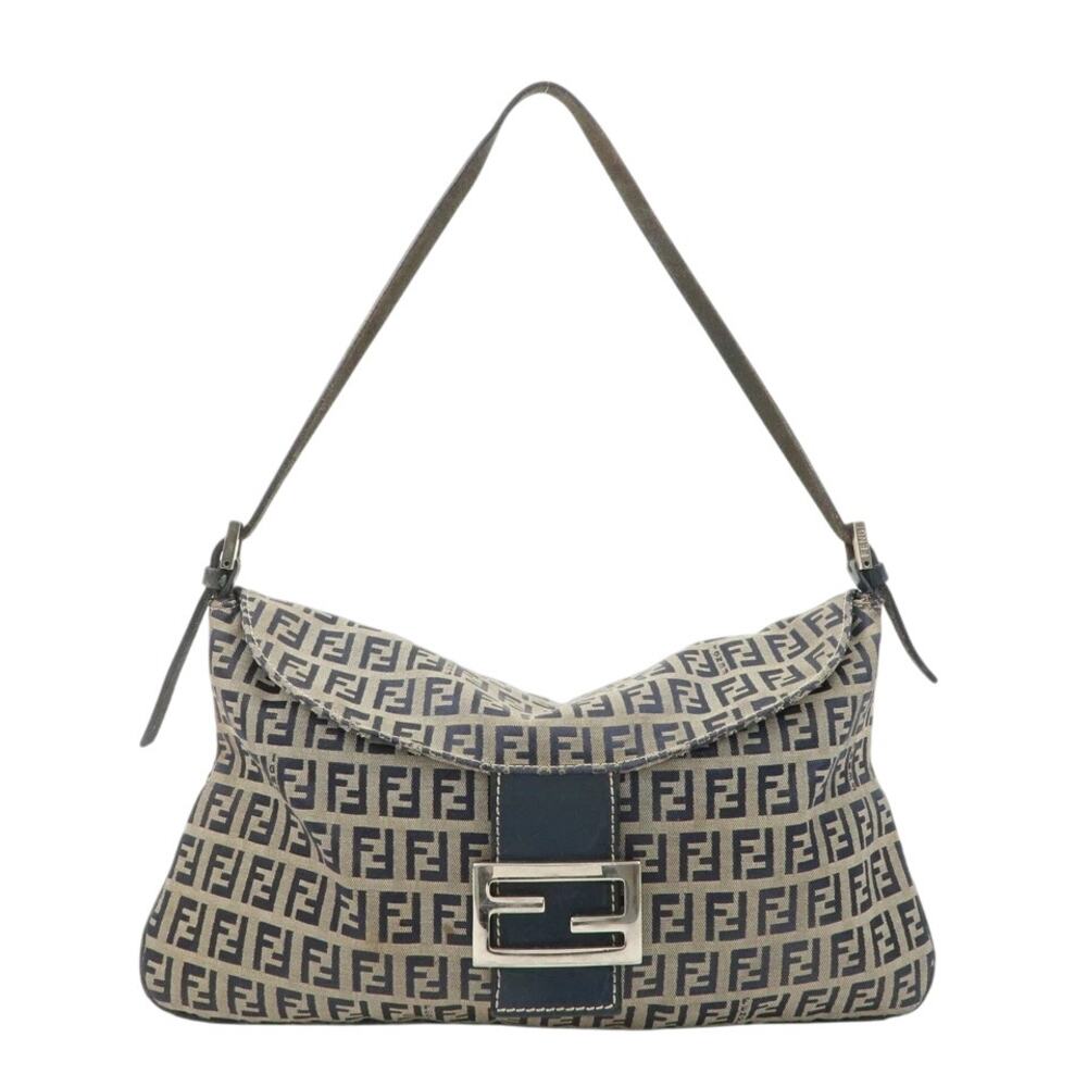 💎✨BEAUTIFUL✨💎Authentic FENDI Zucchino Mamma Baguette Shoulder Bag - Picture 2 of 10